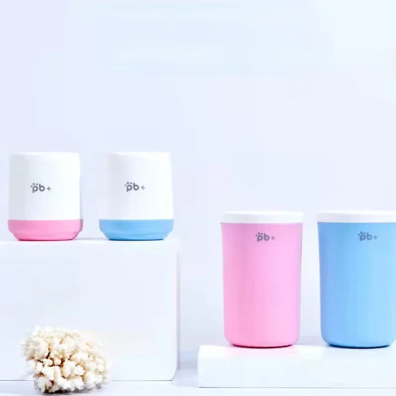 Dog Paw Cleaner Cup Soft Silicone Combs Outdoor Portable Automatic Pet Foot Washer Paw Quickly Wash Foot Cleaning Bucket