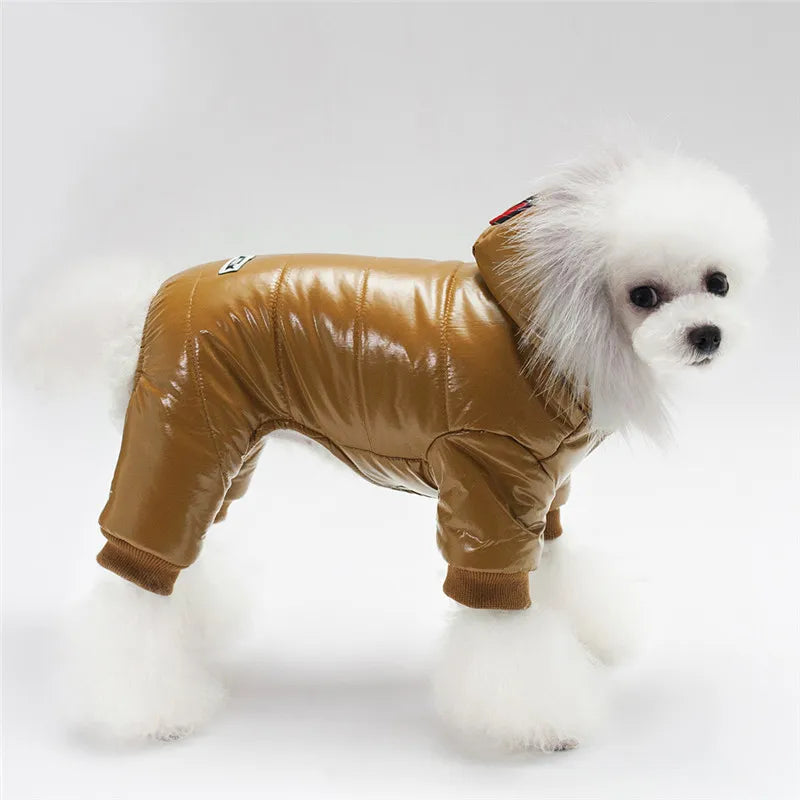 Waterproof Winter Dog Jumpsuit – Warm Thick Cotton Coat for Small Pets