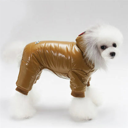 Waterproof Winter Dog Jumpsuit – Warm Thick Cotton Coat for Small Pets