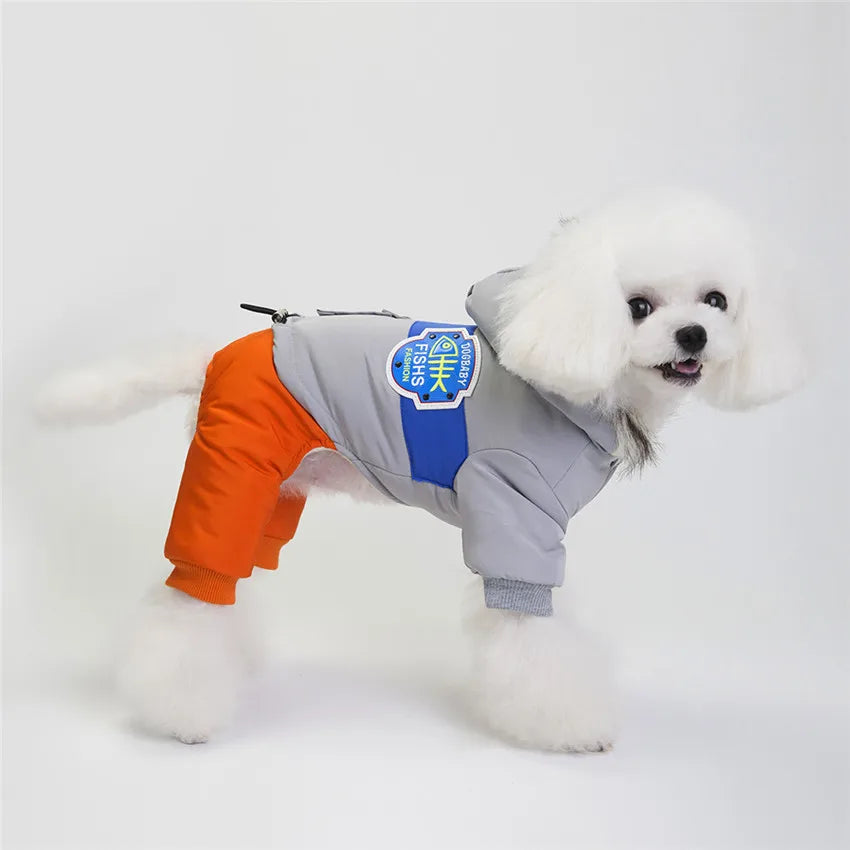Waterproof Winter Dog Jumpsuit – Warm Thick Cotton Coat for Small Pets