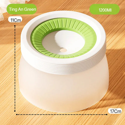 Floating Dog Water Fountain Bowl – Suspended Neck Guard Keeps Mouth Dry