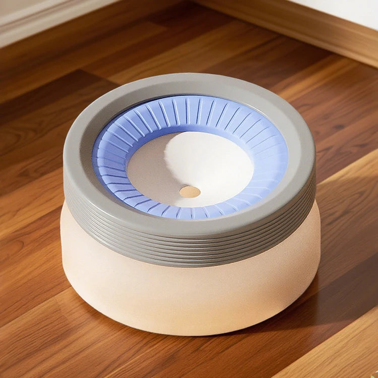 Floating Dog Water Fountain Bowl – Suspended Neck Guard Keeps Mouth Dry