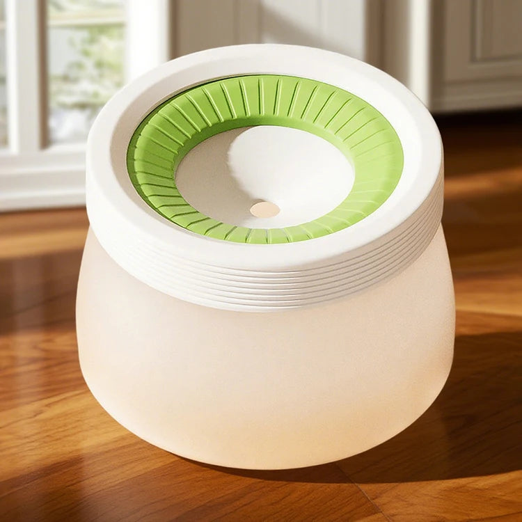 Floating Dog Water Fountain Bowl – Suspended Neck Guard Keeps Mouth Dry