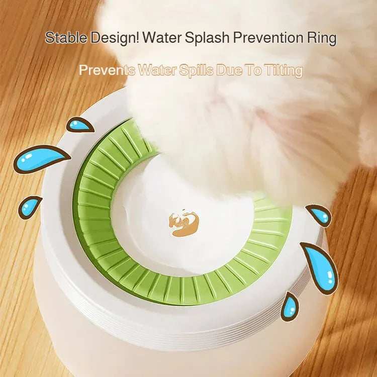 Floating Dog Water Fountain Bowl – Suspended Neck Guard Keeps Mouth Dry