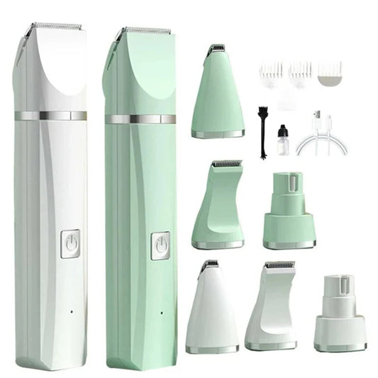 4-in-1 Electric Pet Grooming Kit – USB Rechargeable Clippers for Dogs & Cats
