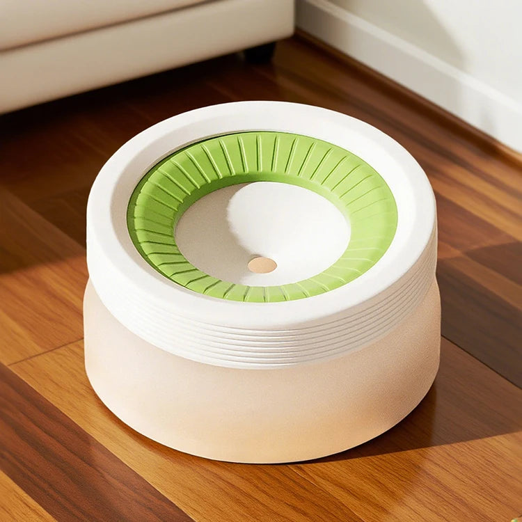 Floating Dog Water Fountain Bowl – Suspended Neck Guard Keeps Mouth Dry