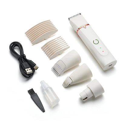 4-in-1 Electric Pet Grooming Kit – USB Rechargeable Clippers for Dogs & Cats