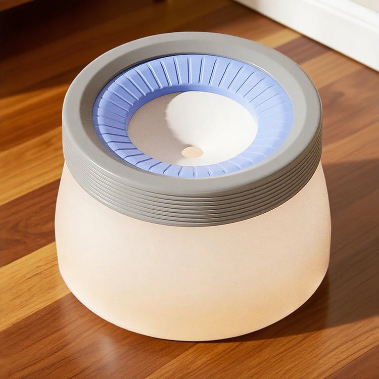 Floating Dog Water Fountain Bowl – Suspended Neck Guard Keeps Mouth Dry