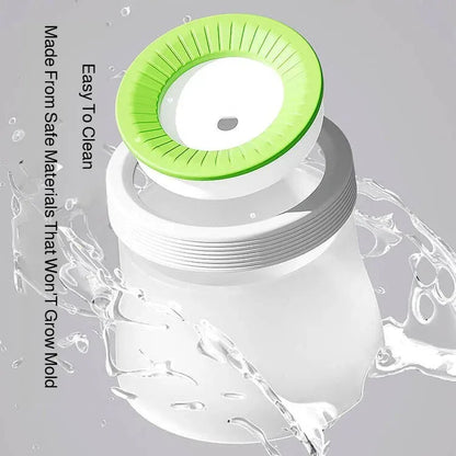 Floating Dog Water Fountain Bowl – Suspended Neck Guard Keeps Mouth Dry